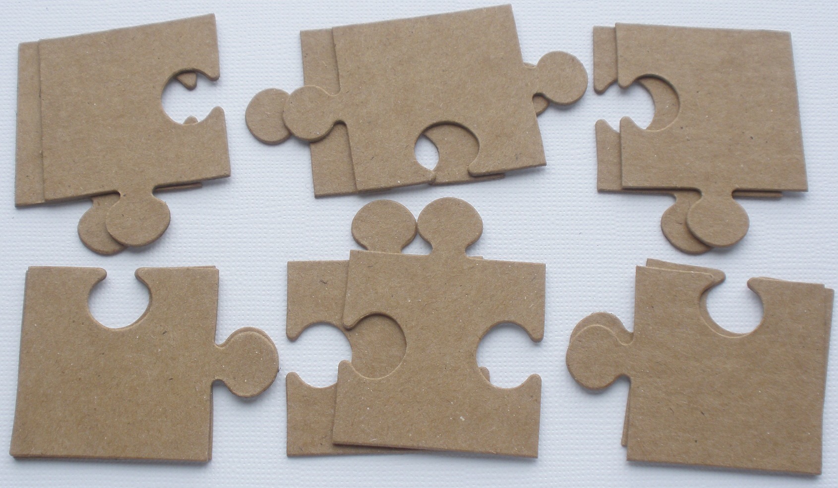 {4} *PUZZLES* Small Puzzle Pieces Bare Chipboard Die Cuts eBay