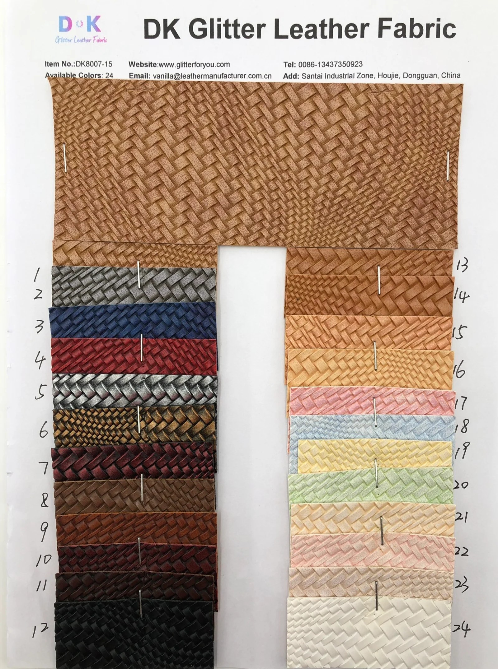 Textured Faux Leather Wholesale In China Chunky Glitter Sheets Custom Print Faux Leather Supplier