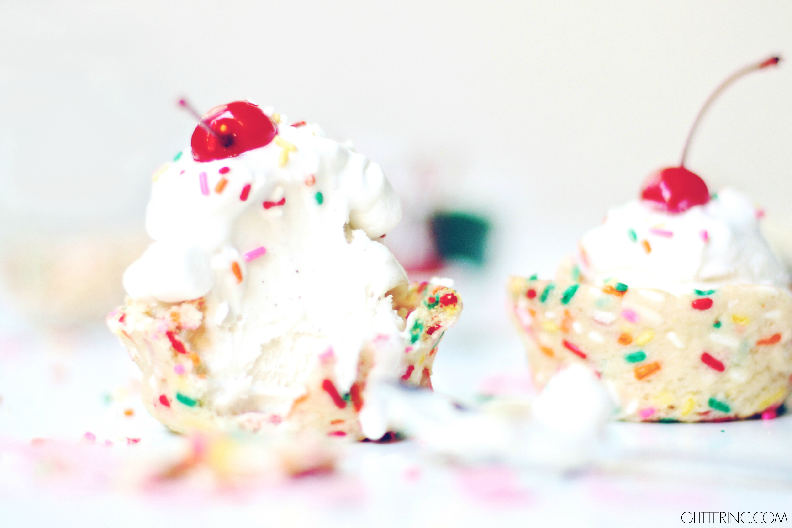 Confetti Cookie Cup Ice Cream Sundaes, 5 Years, and News! Glitter, Inc.