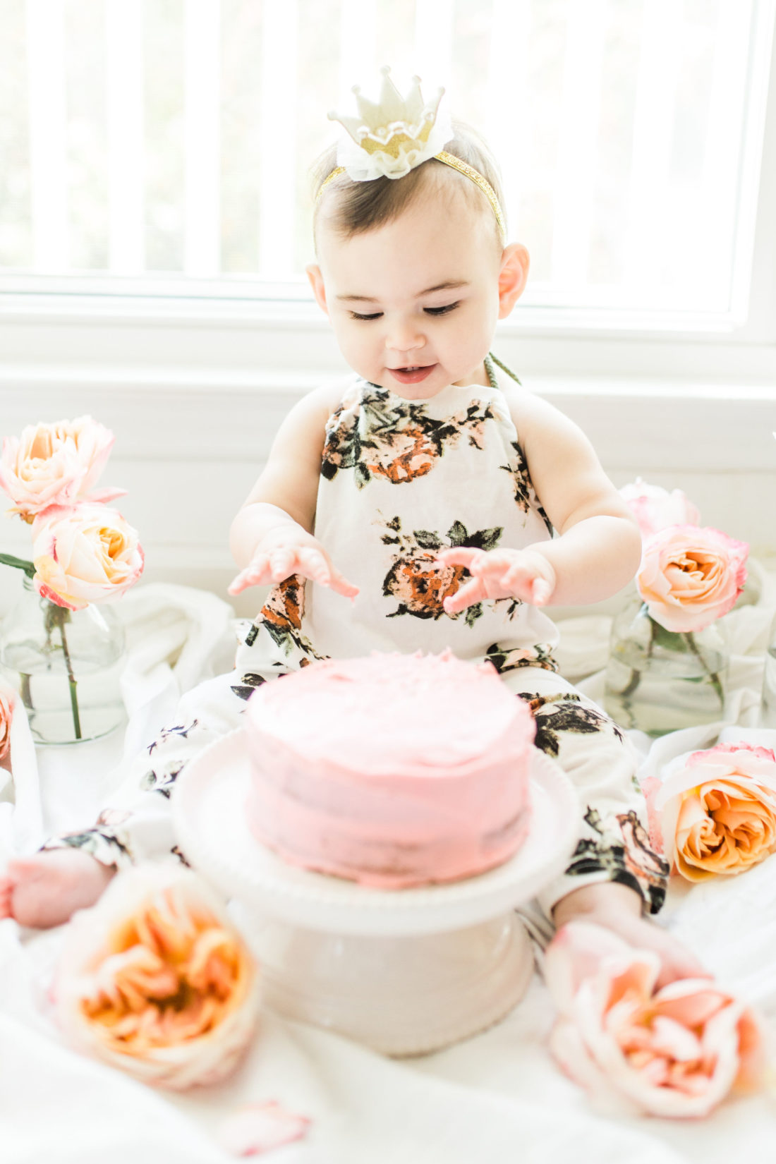Emmeline’s First Birthday Cake Smash + Vanilla Crazy Cake Recipe