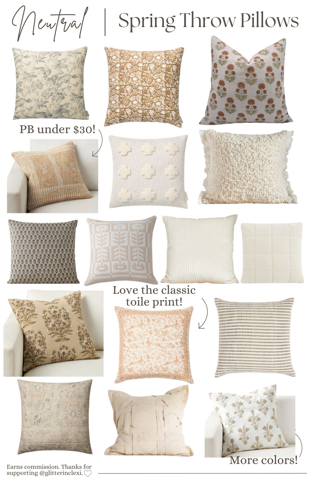 16 Neutral Throw Pillows (Perfect for Spring and Summer!) Glitter, Inc.