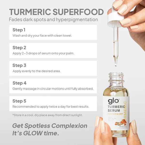 Turmeric Dark Spot Corrector Serum Glo7