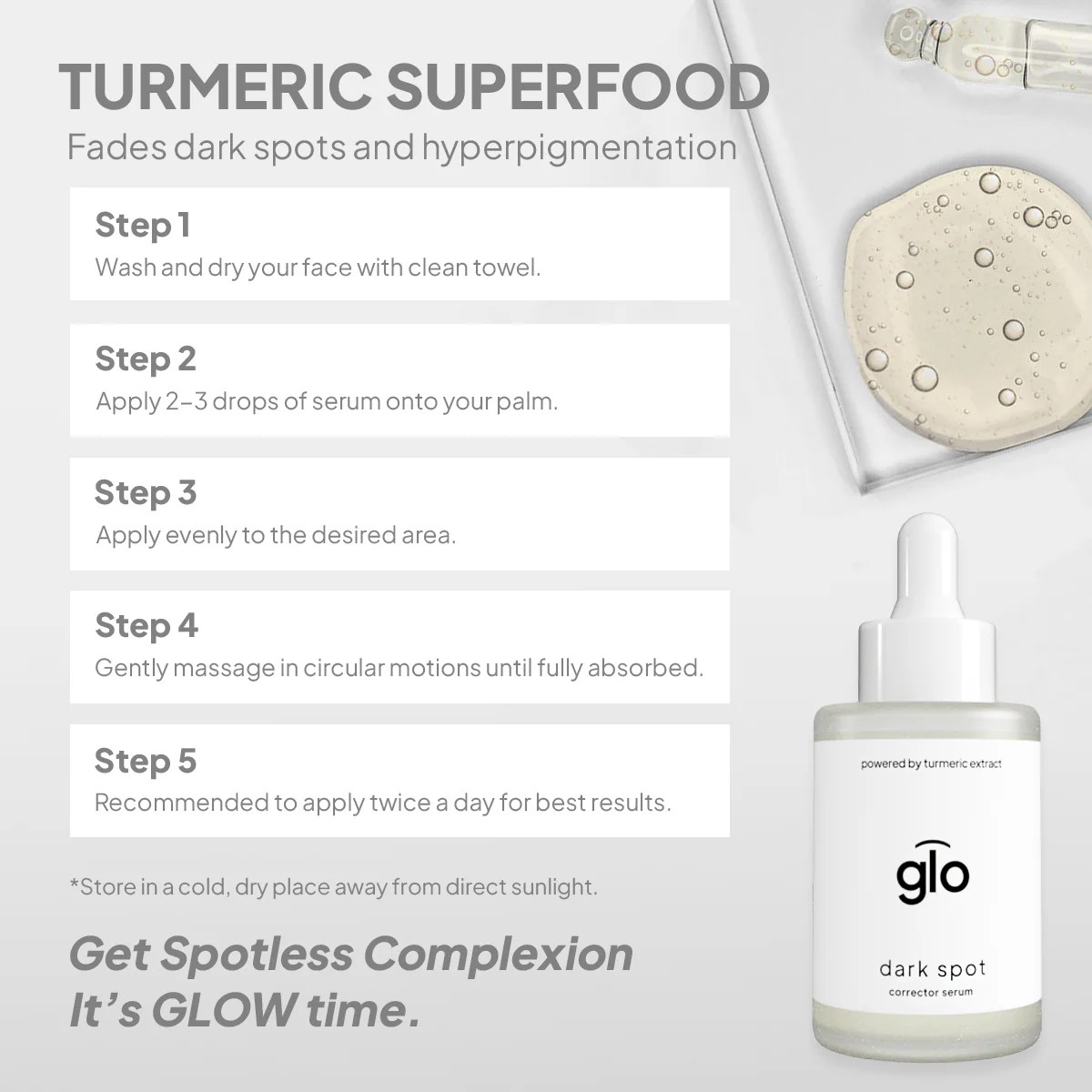 Turmeric Dark Spot Corrector Serum Glo7