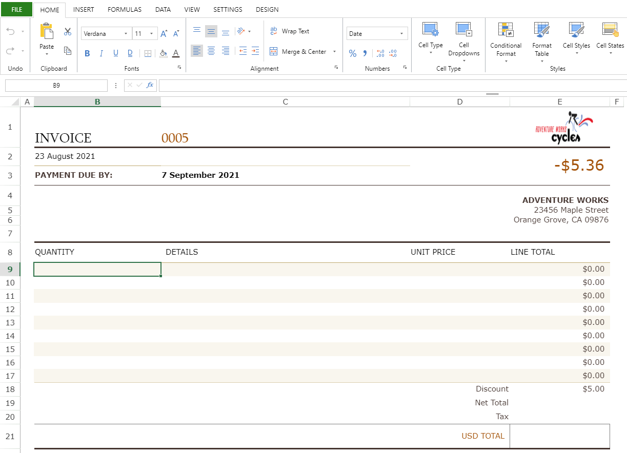 How to Create a JavaScript Excel Spreadsheet Template with Data Binding