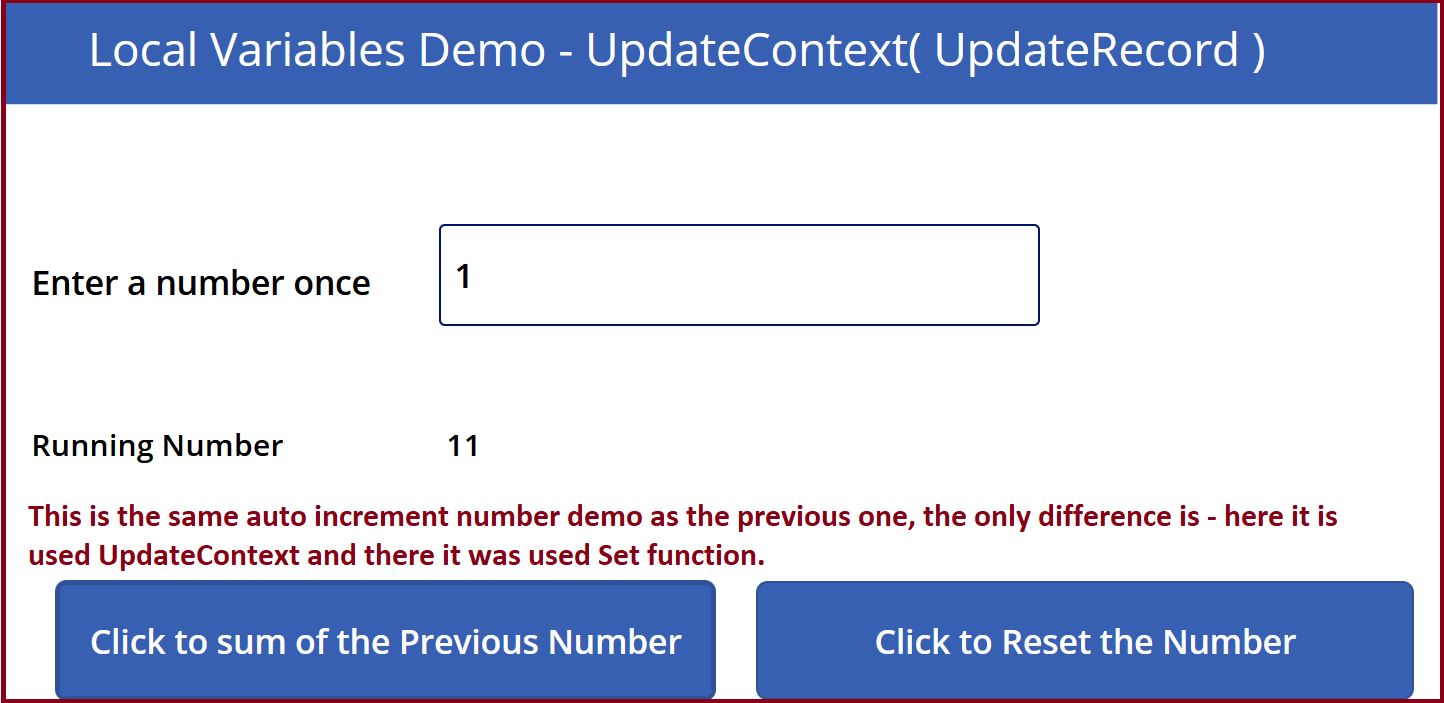How & When To Use PowerApps UpdateContext vs Set.