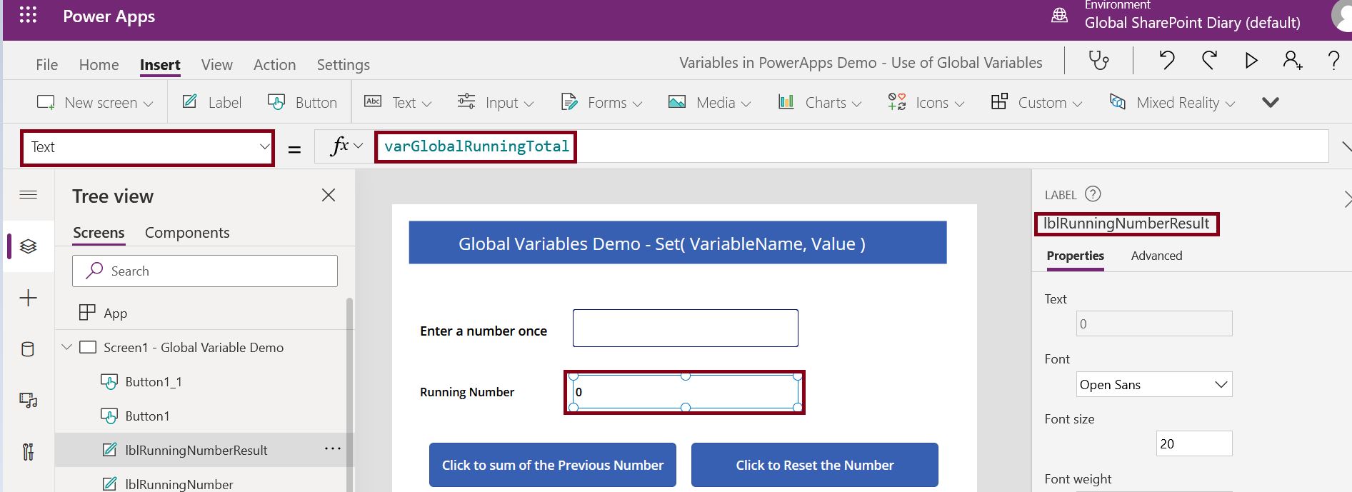 UpdateContext – change controls properties using.