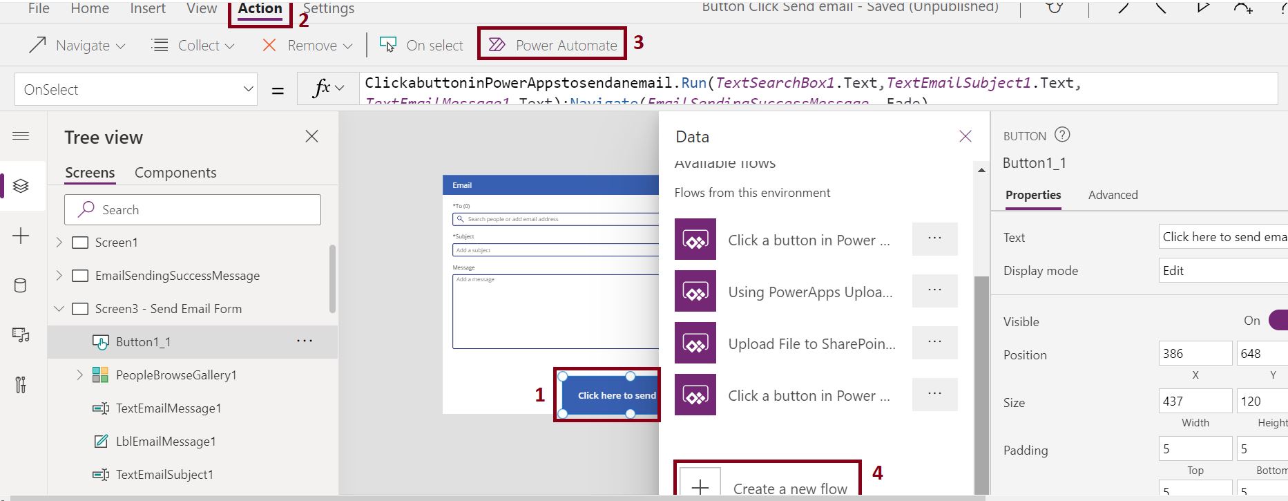 PowerApps send email from button click Global SharePoint Diary