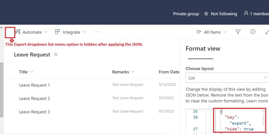 How to hide add new item in SharePoint list using JSON SharePoint