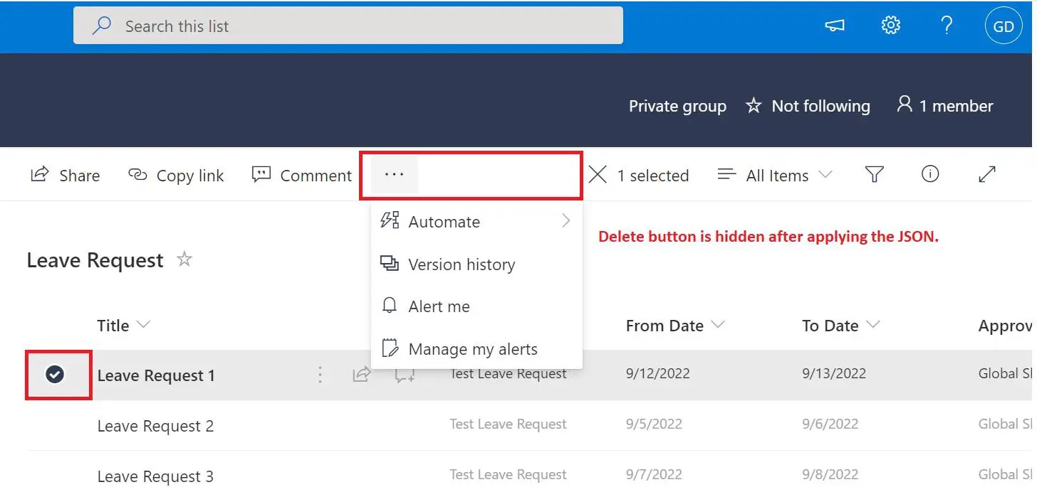 How to hide add new item in SharePoint list using JSON SharePoint