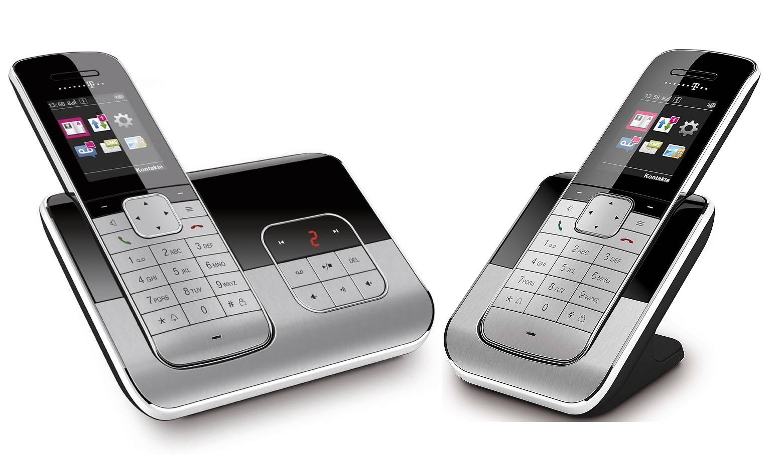 Telekom Sinus A806 Duo Schnurlos Telefon mit 2 Mobilteilen