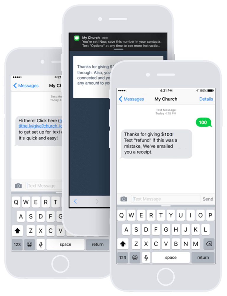 Text to Give Church App Tithe in Church by Text Tithe.ly