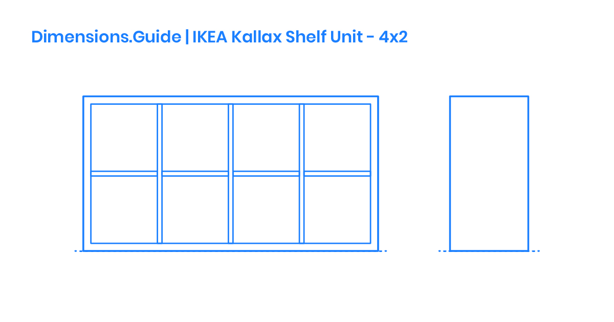 IKEA Kallax Shelf Unit 4x2 Dimensions & Drawings Dimensions.Guide