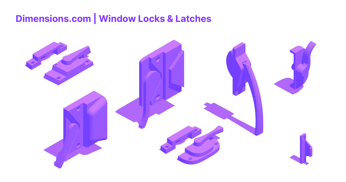 Window Locks & Latches Dimensions & Drawings