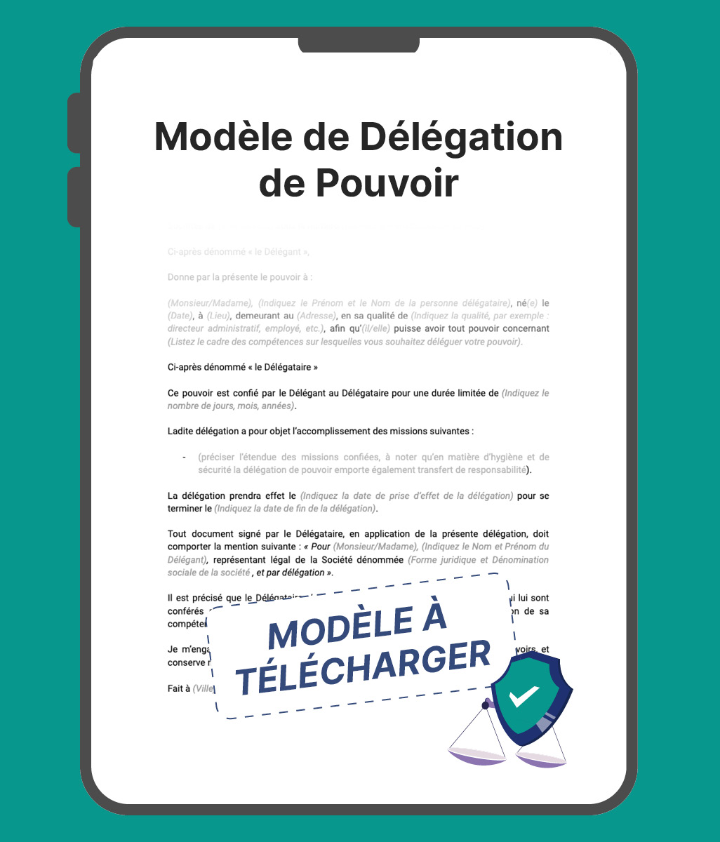 Délégation de Pouvoir modèle gratuit à télécharger