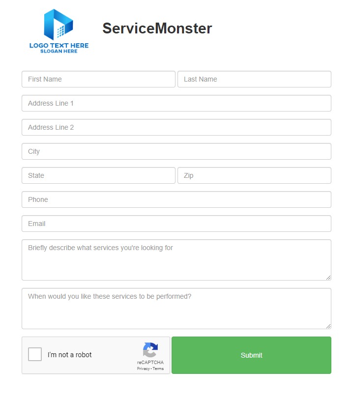 Webforms for your Website ServiceMonster Help