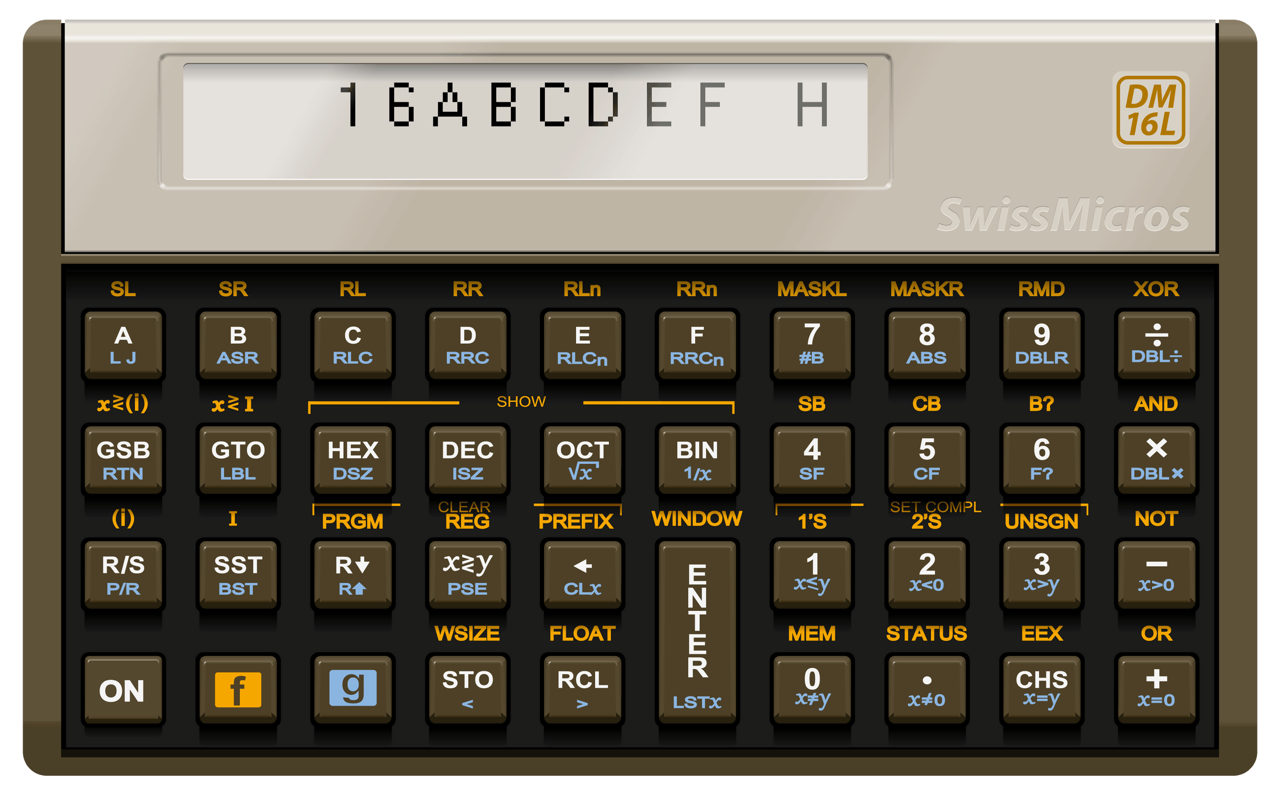 SwissMicros Model DM16L RPN Calculator