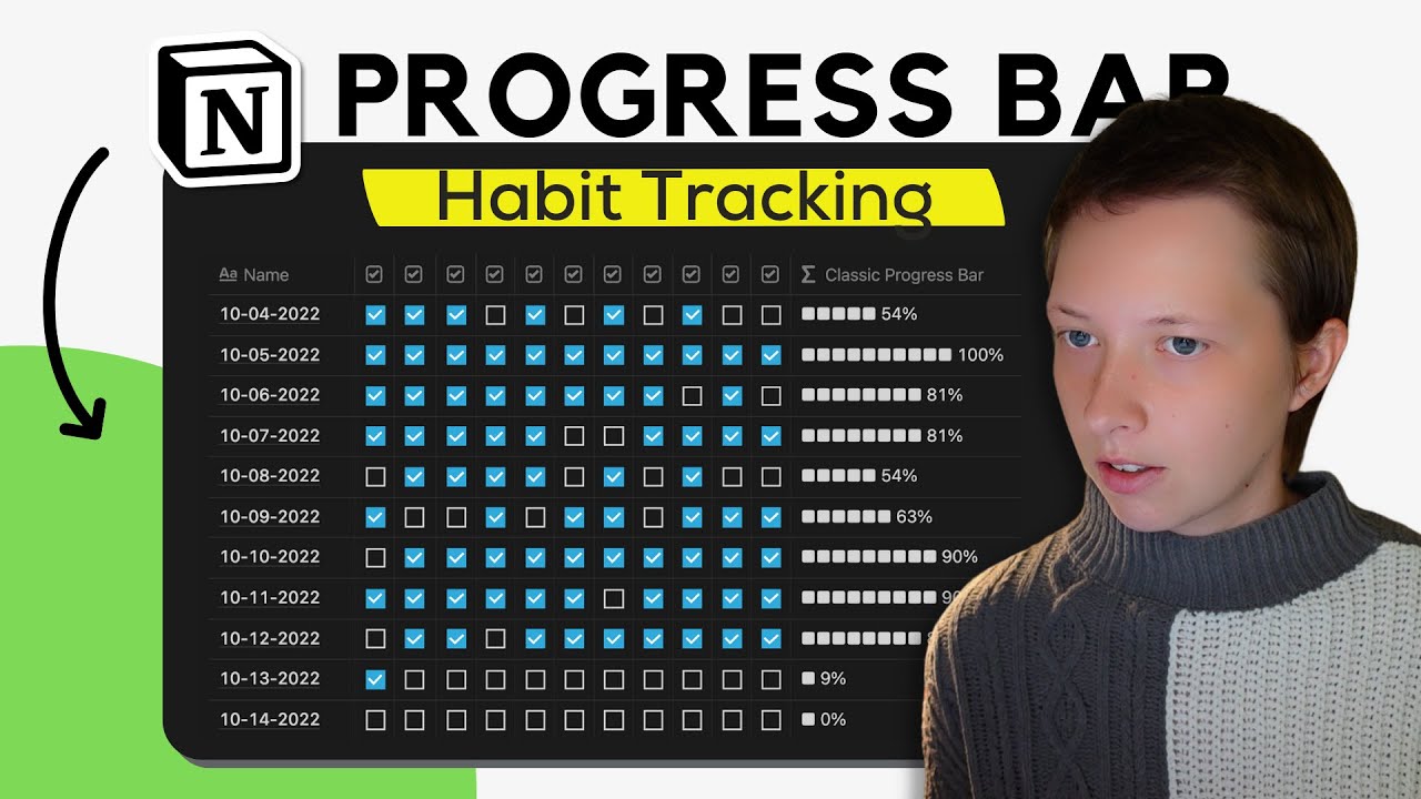 How To Build A Progress Bar In Notion Habit Tracker (Part 1) Notion
