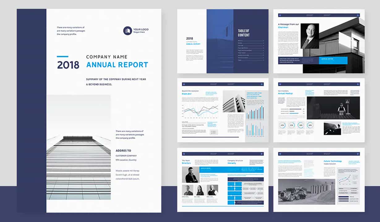 60 Modern Annual Report Design Templates [Free and Paid] Redokun Blog