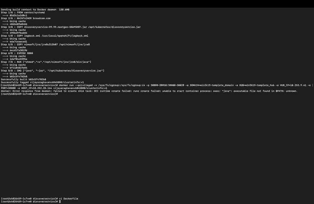Docker run failed Error response from daemon failed to create shim