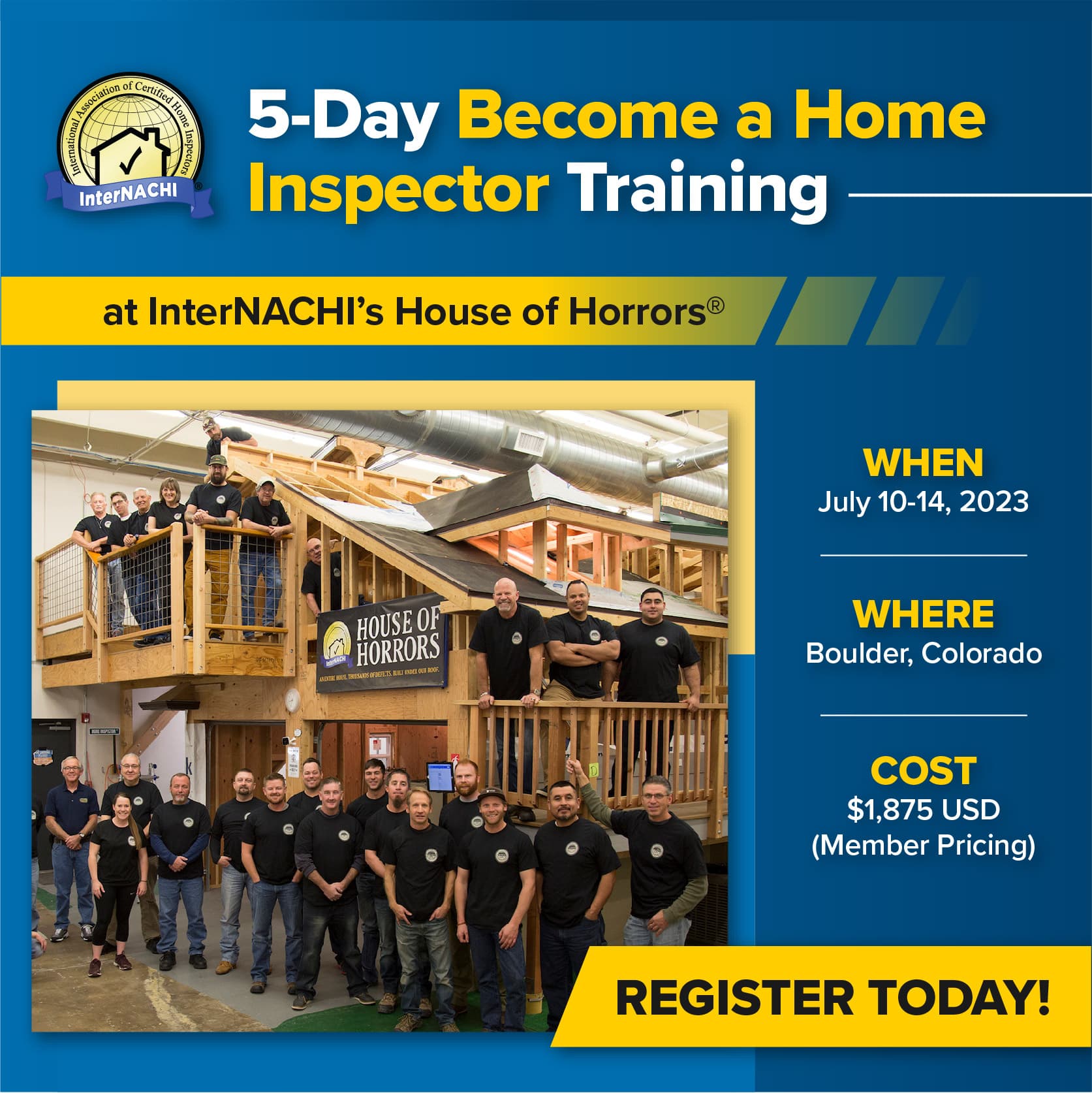 a Home Inspector Training at InterNACHI's Colorado House of