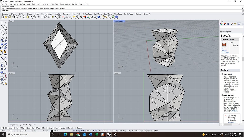 How do i create this into a vase by adding a thickness? Rhino