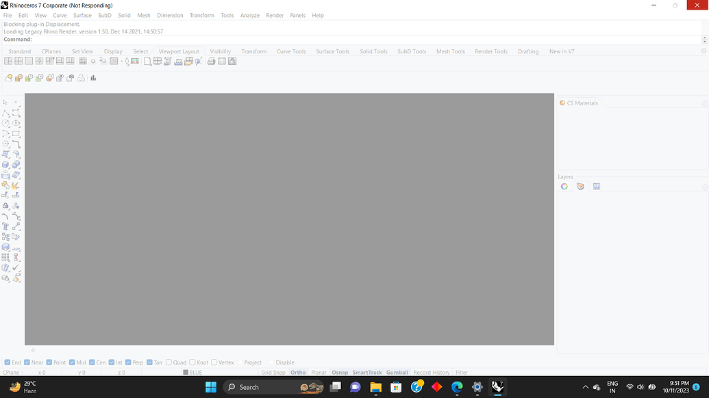 Rhino not responding - Rhino - McNeel Forum