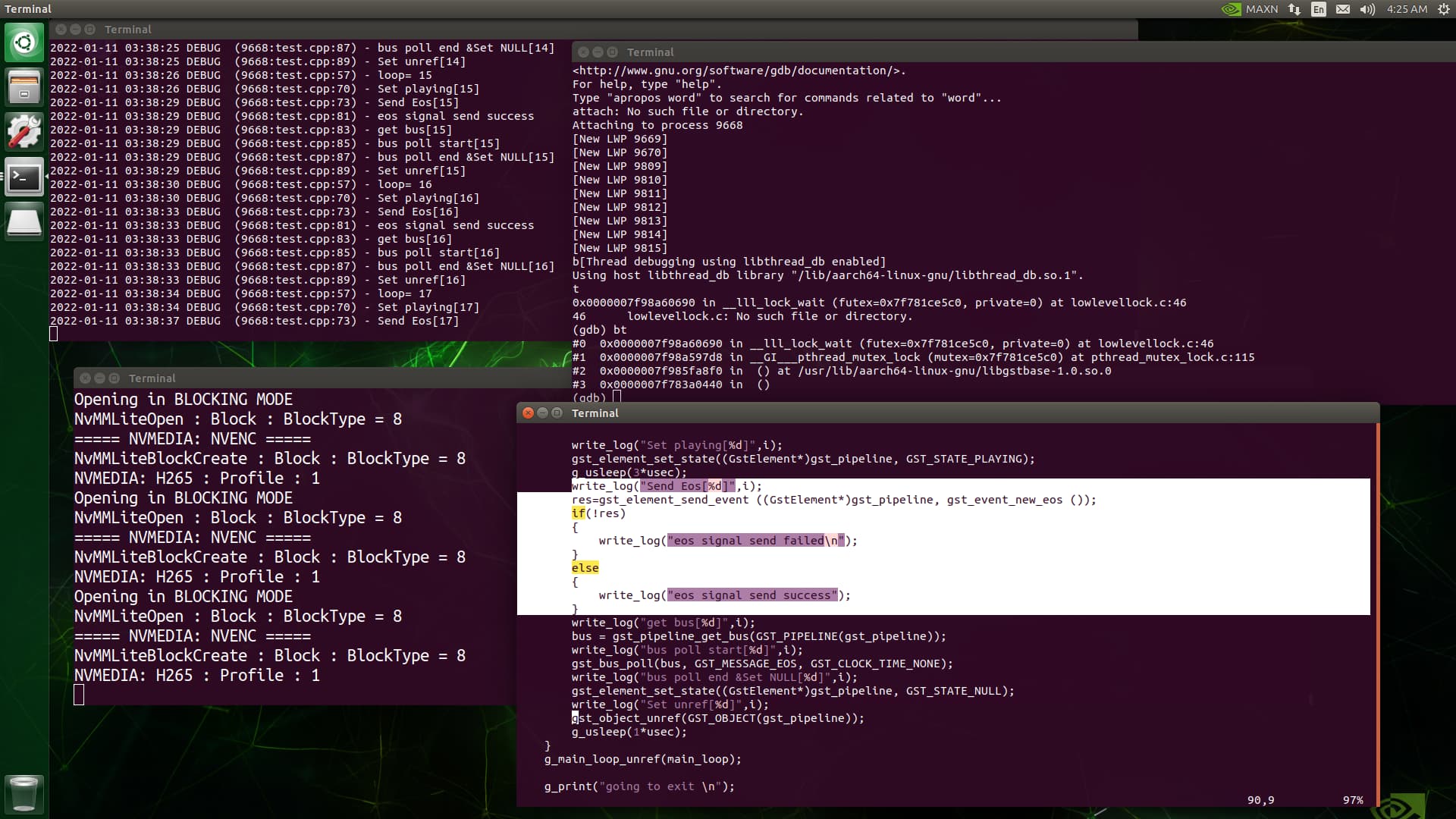 Nvv4l2h265enc crash problem - Jetson TX2 - NVIDIA Developer Forums