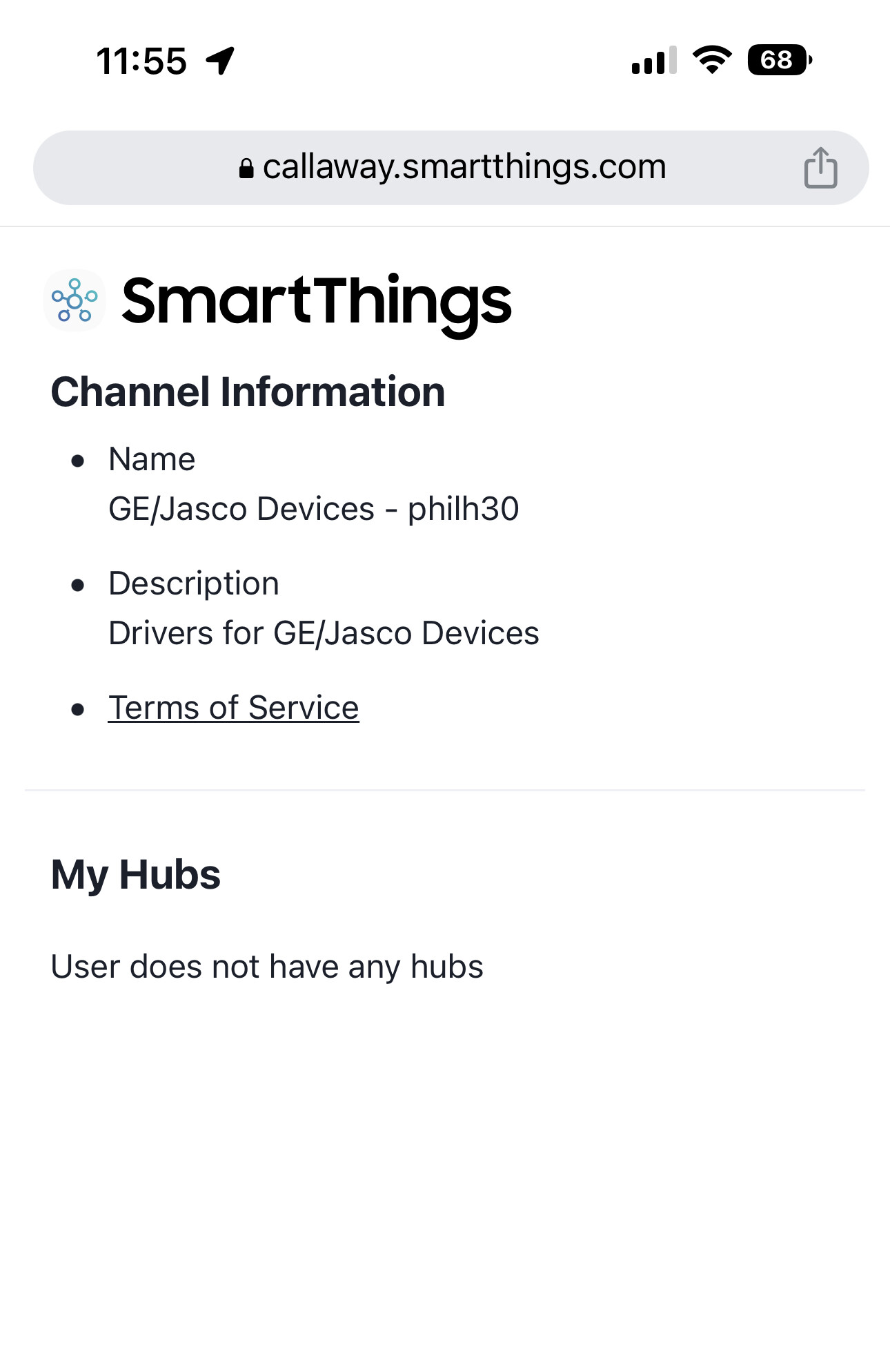 "User does not have any hubs" General Discussion SmartThings Community