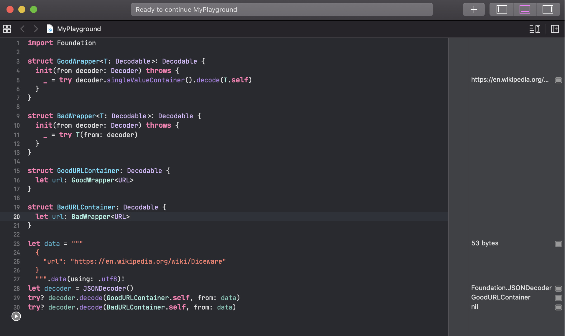 URL fails to decode when it is a generic argument and `GenericArgument