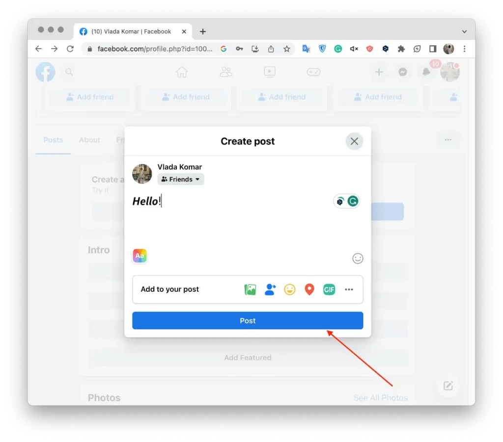 Ako zmeniť písmo v príspevku na Facebooku