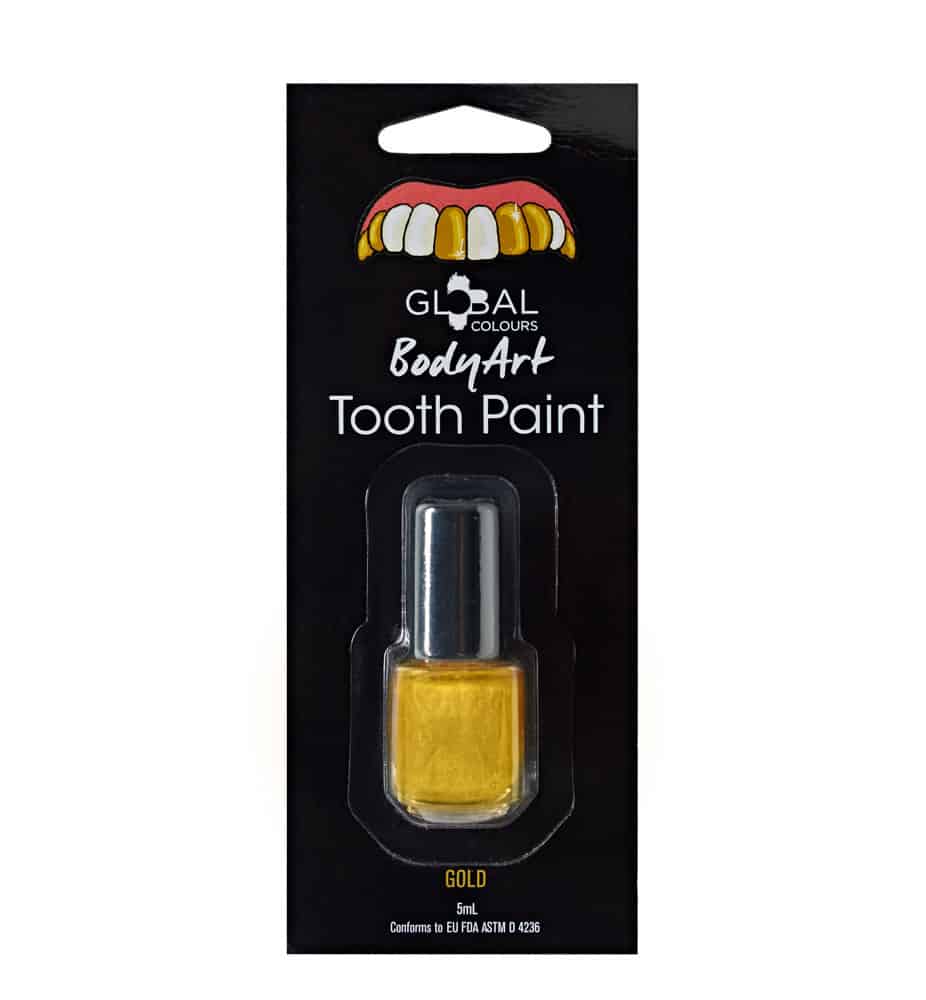Global Colours Gold 5ml Tooth Paint BodyArt Special FX