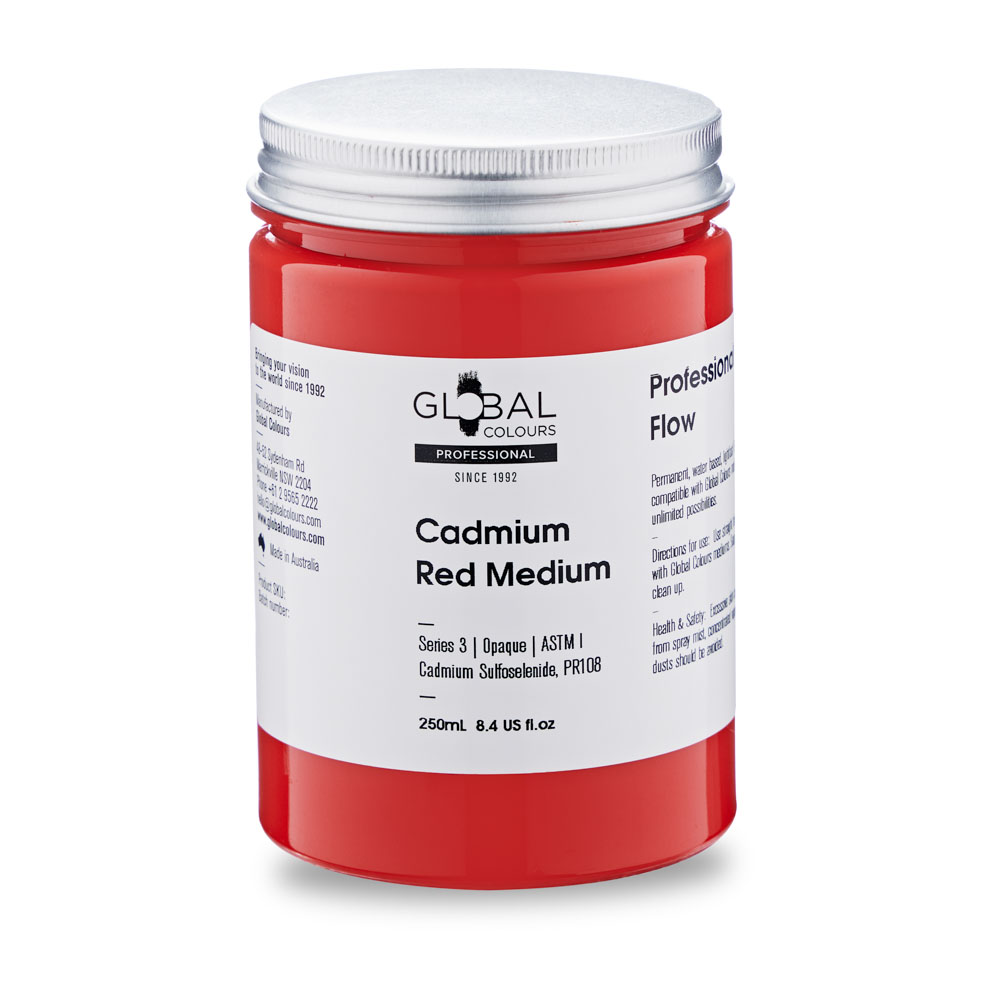 Cadmium Red Medium (Series 3) 250ml Professional Flow Artist Acrylic