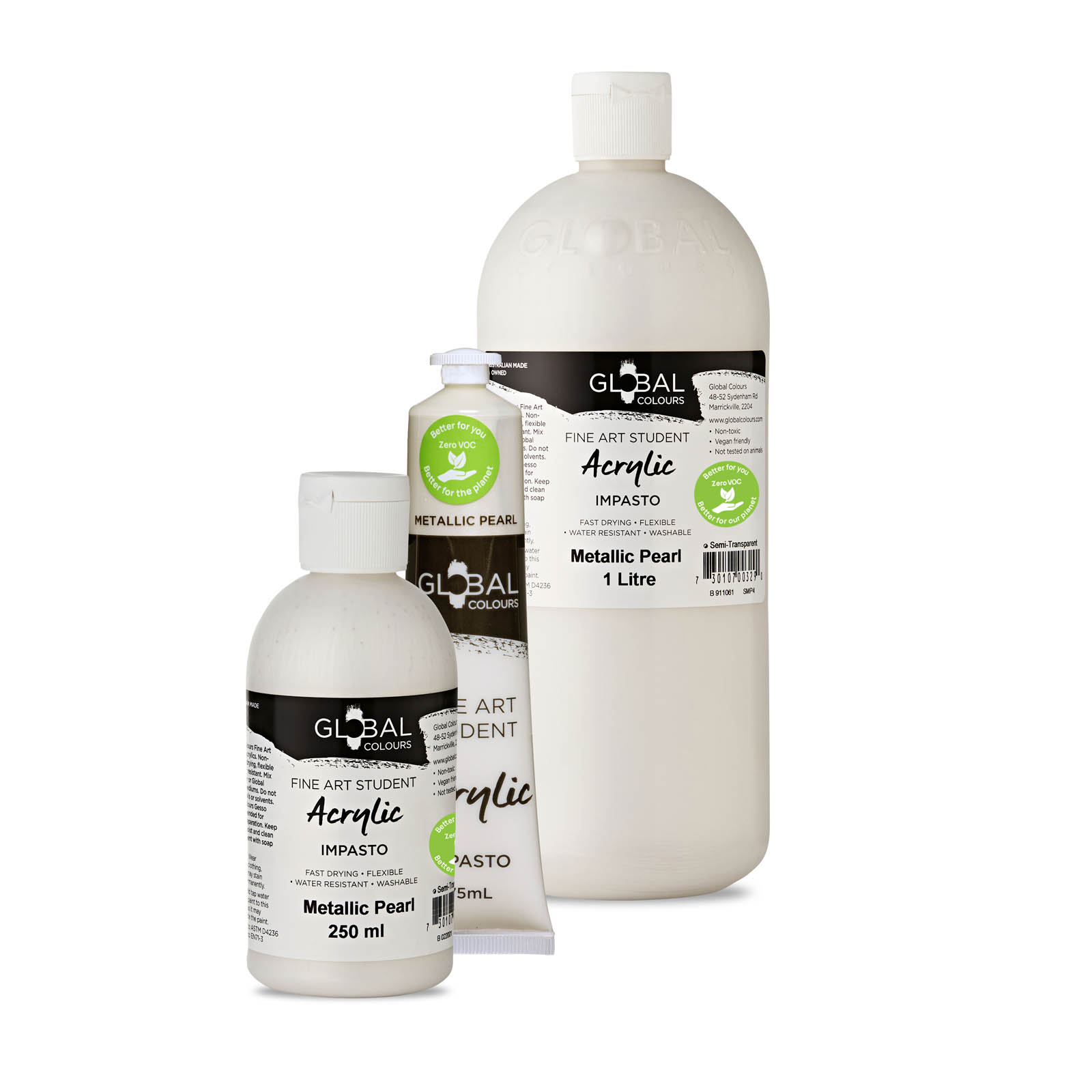 Metallic Pearl EcoFriendly Fine Art Student Acrylic Artist Paint