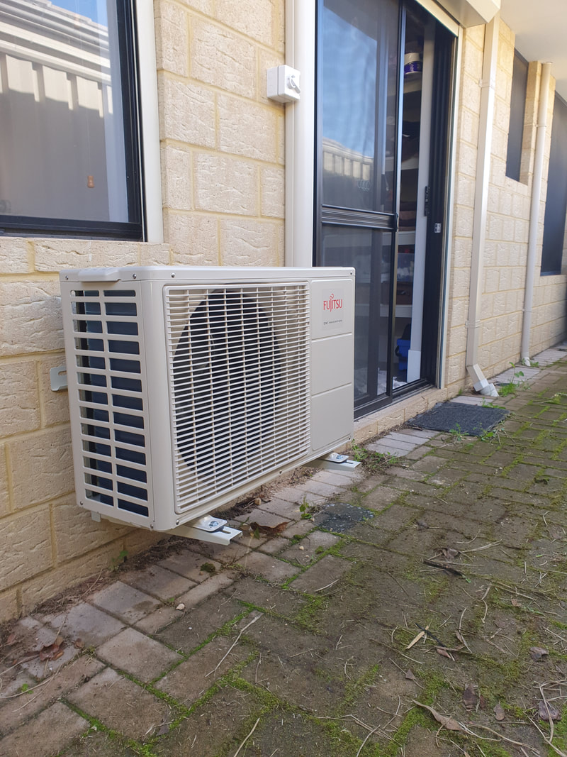 3.5KW Fujitsu reverse cycle split system installation Global Cool Air