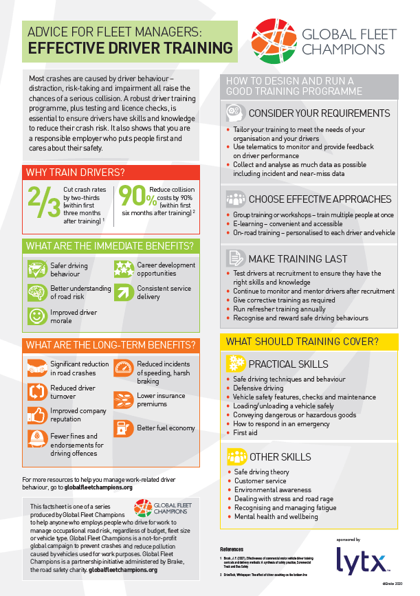 Factsheet Effective driver training Global Fleet Champions