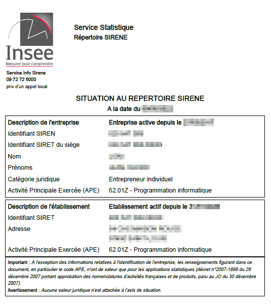 Obtention de l'avis de situation SIRENE tout savoir sur ce précieux