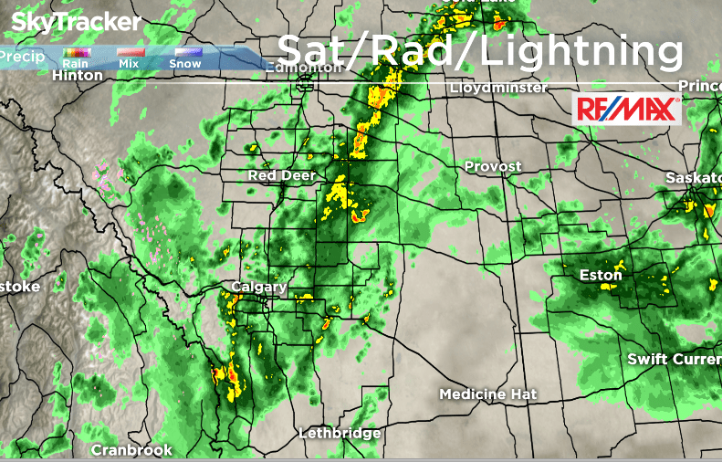 Alberta Satellite Weather Map Heavy rain hits parts of southern and central Alberta Calgary