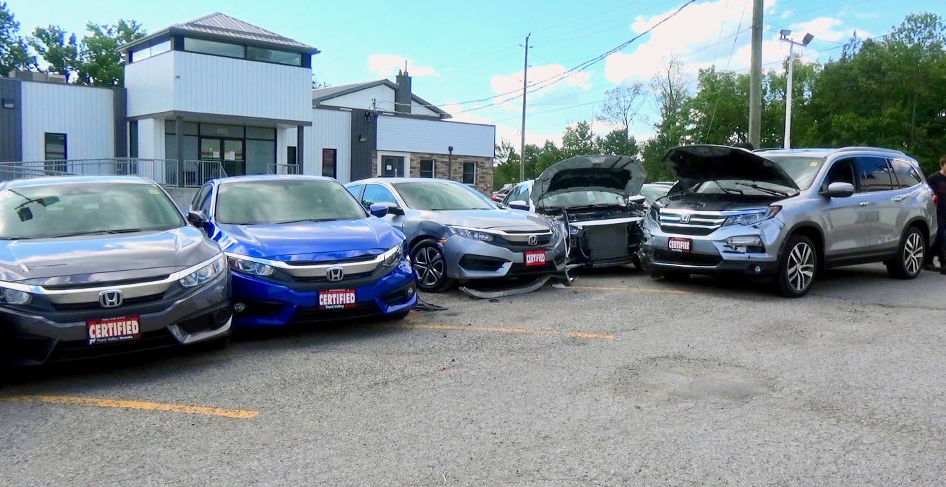 Woman taking SUV for test drive crashes into Peterborough dealership