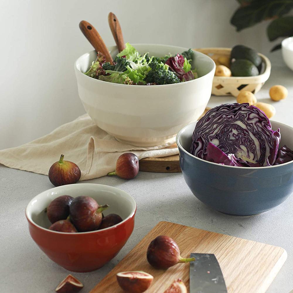 Extra Large Big Pottery Stoneware Ceramic Dough Mixing Bowls Dongsheng