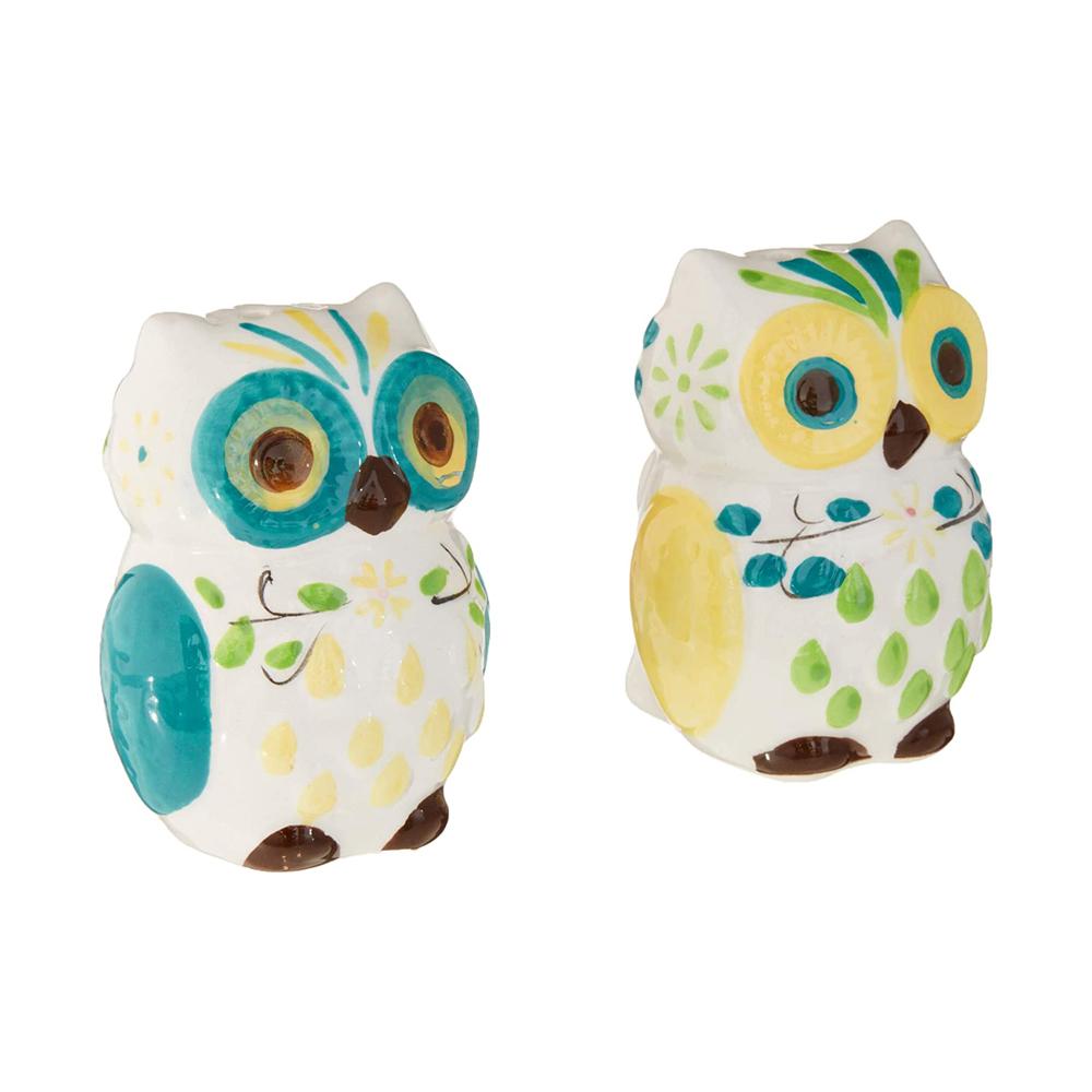 Animal Owl Ceramic Salt and Pepper Shakers Set Dongsheng
