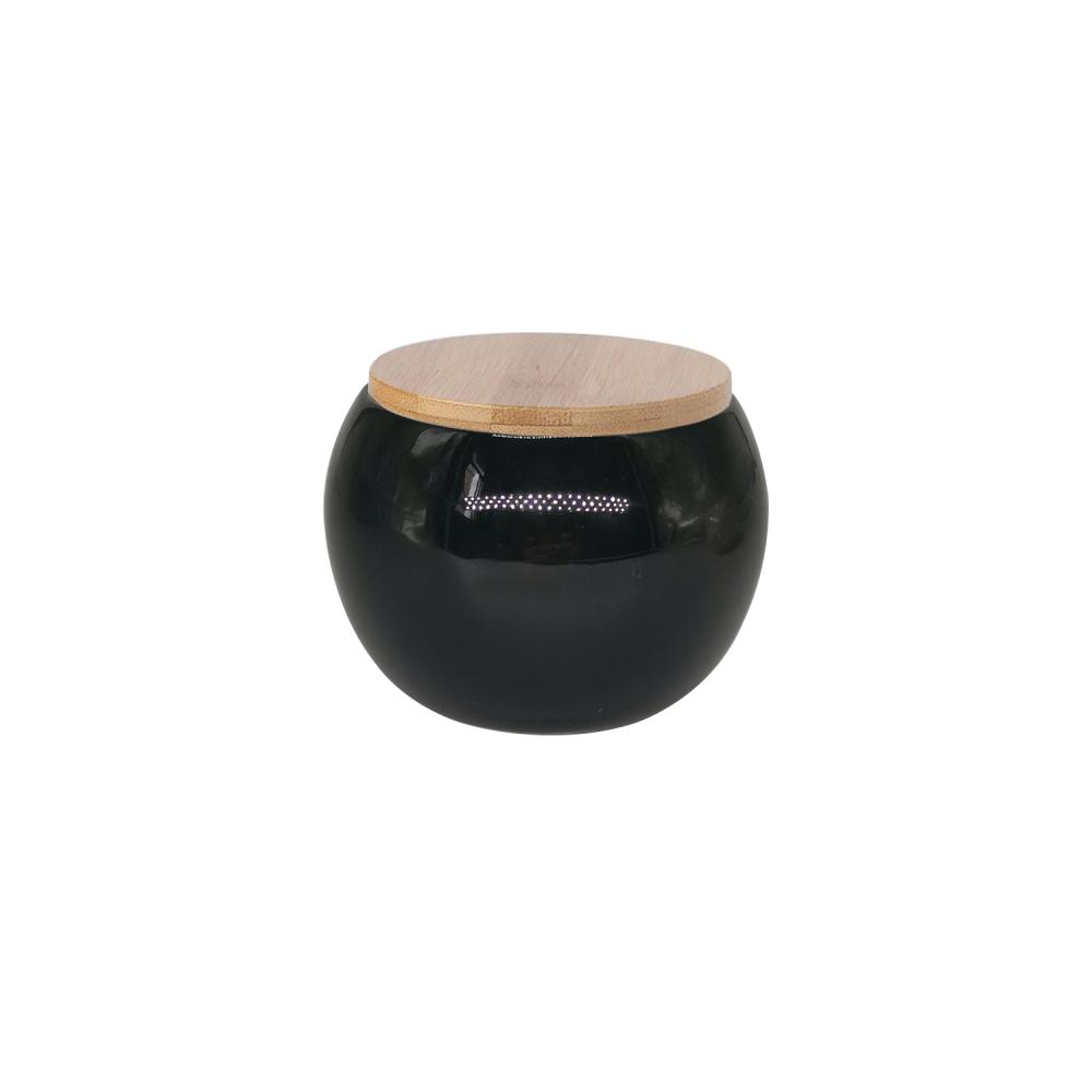 Ceramic Candle Vessel Marble Candle Jar With Lid Dongsheng