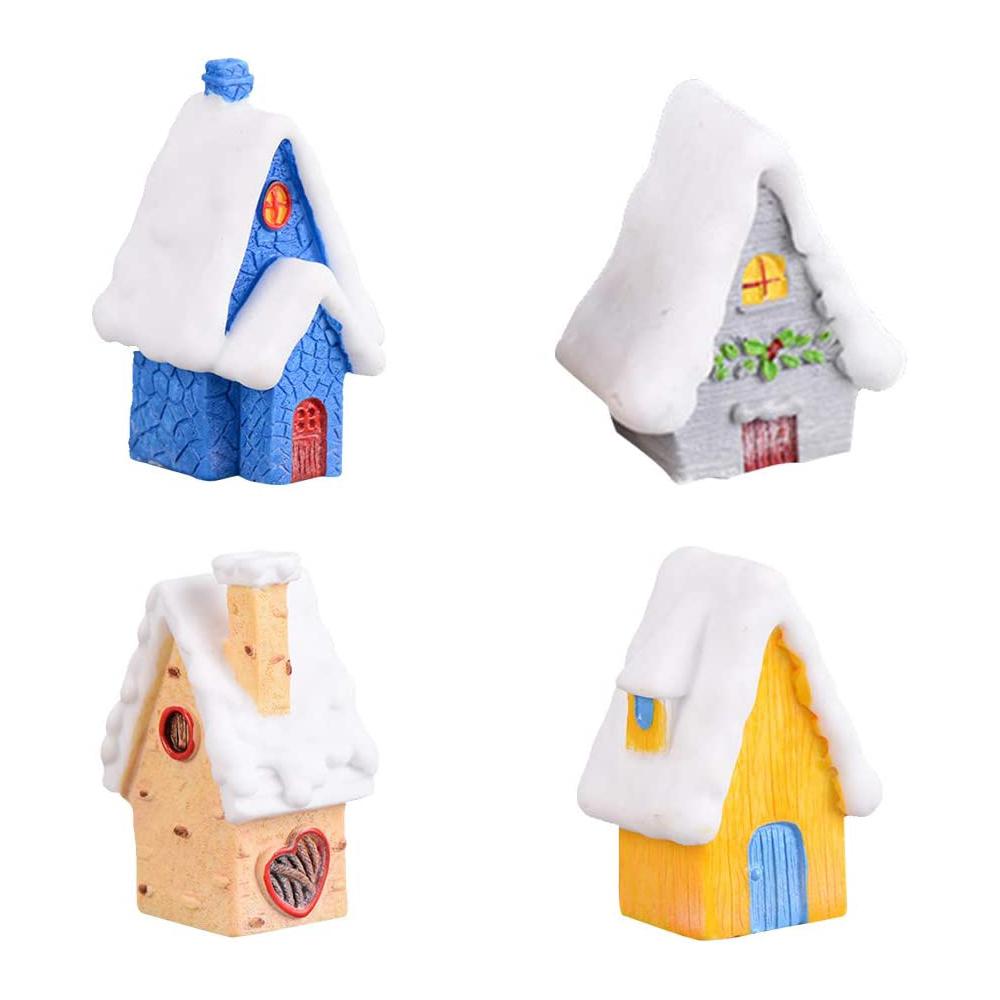 Miniature Resin Christmas Village House Figurine Dongsheng