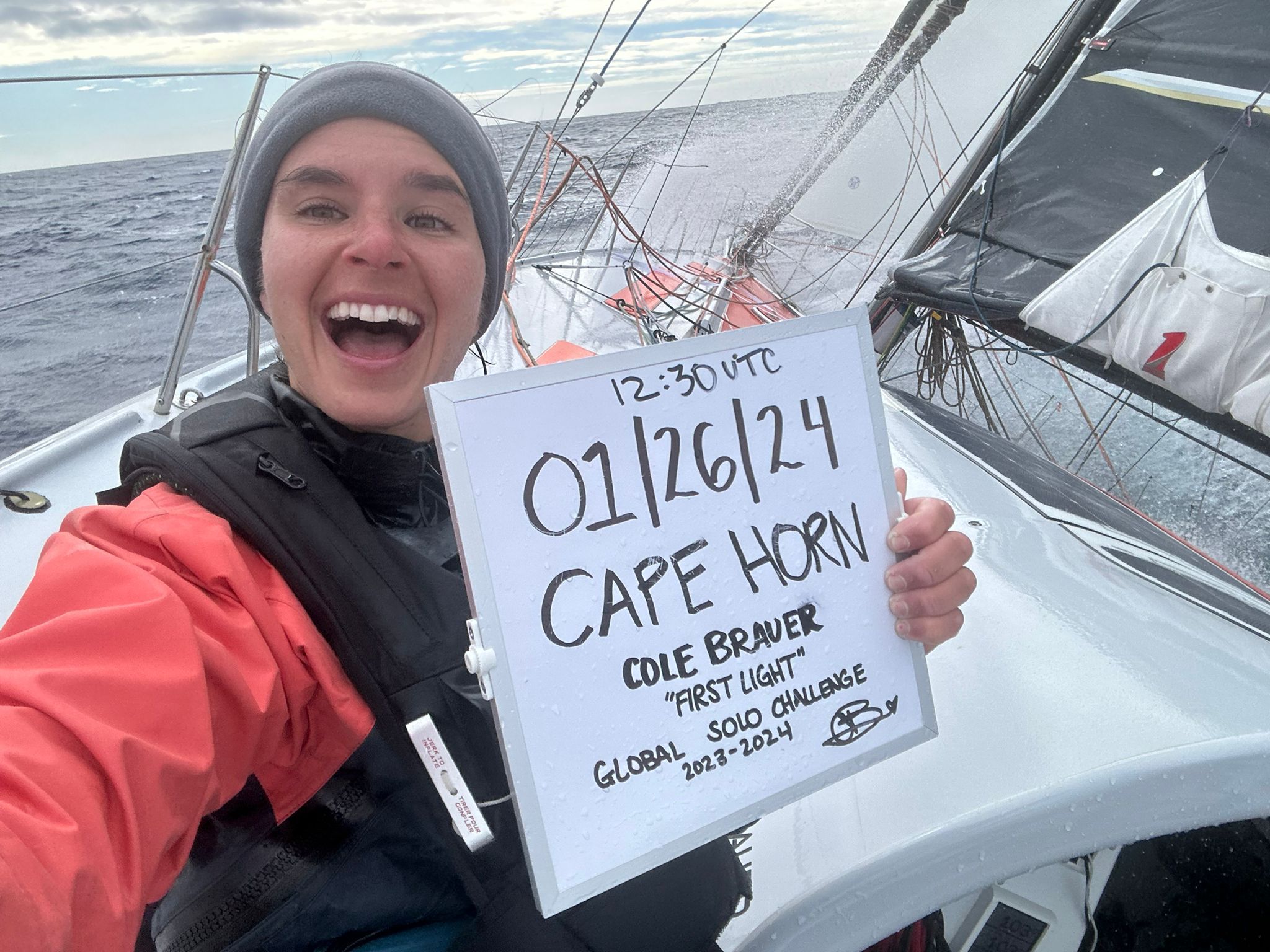 Cole Brauer on First Light rounds Cape Horn in Global Solo Challenge