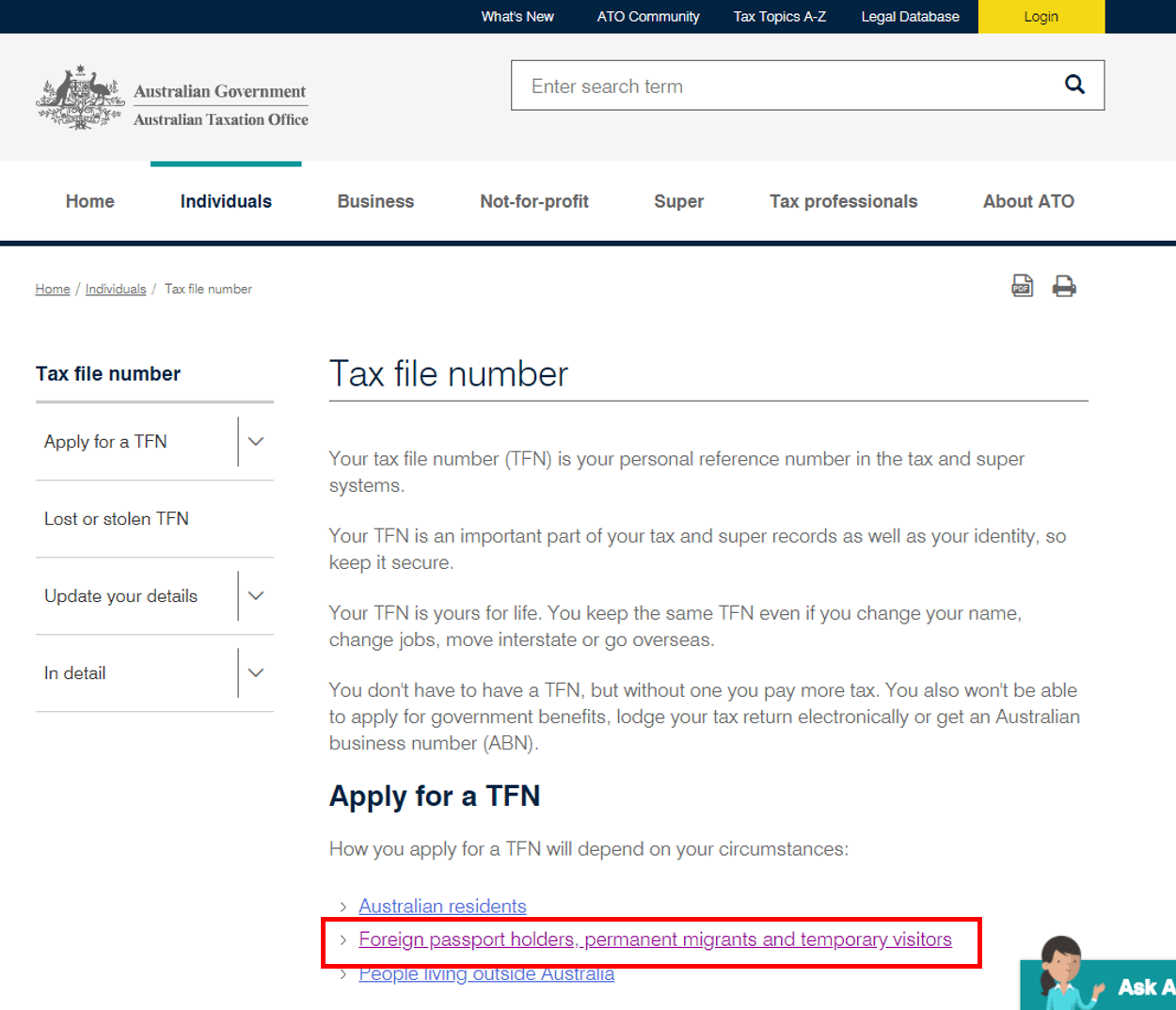 【海外で働く】タックスファイルナンバー (Tax File Number) TFN申請しよう！ 日本語マニュアル版 グローバルスタディステーション