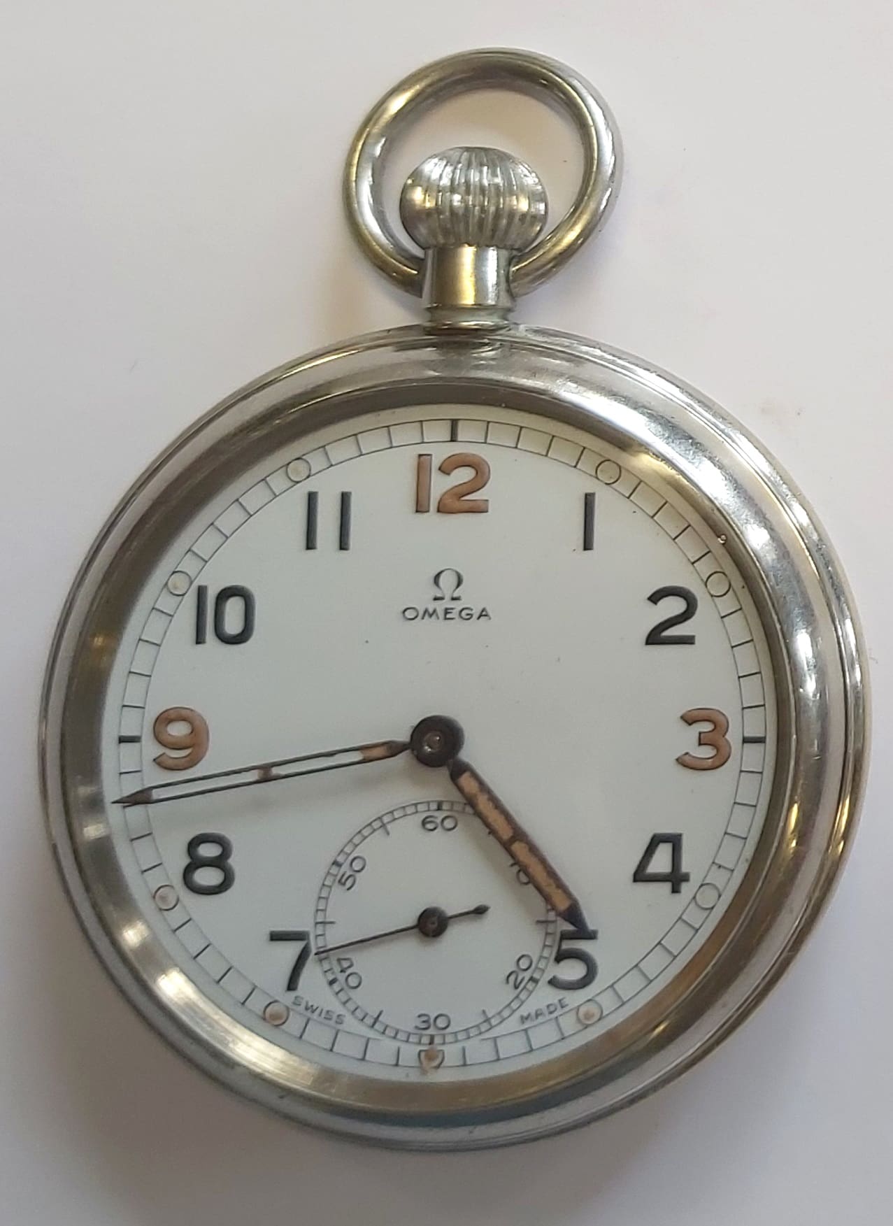 OMEGA MILITARY POCKET WATCH 1940 WWII GREAT BRITAIN