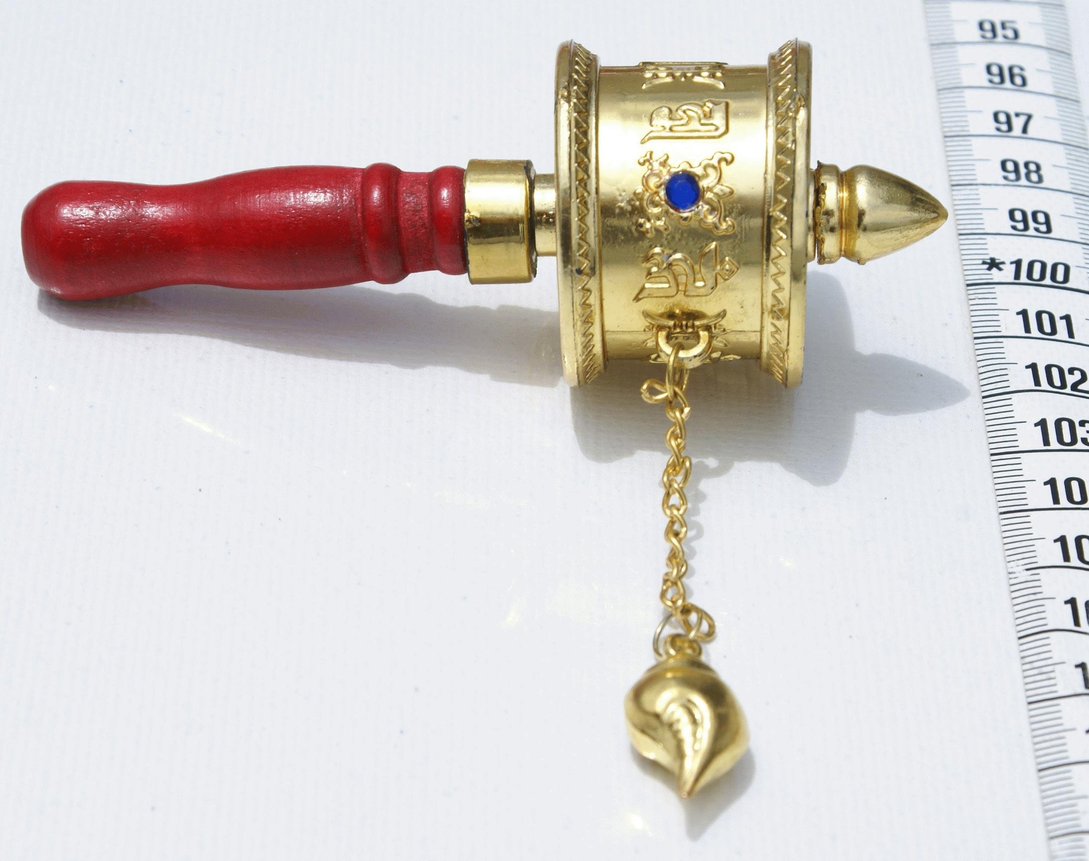 Small Buddhist Hand Prayer Wheel, Spiritual Collectibles and Art of