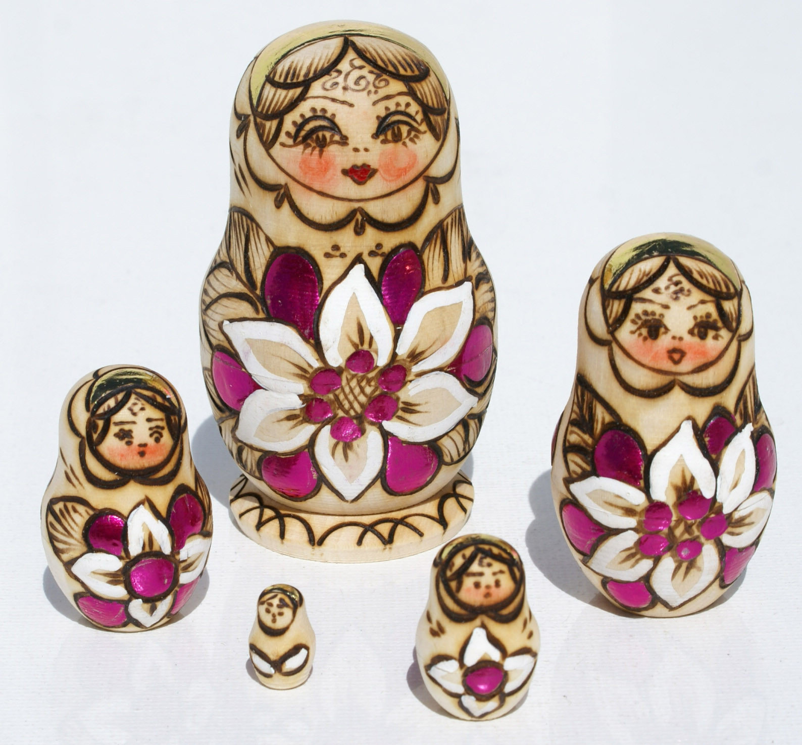 Set 5 units Nesting Matryoshka Buy Russian Dolls Inside Dolls with