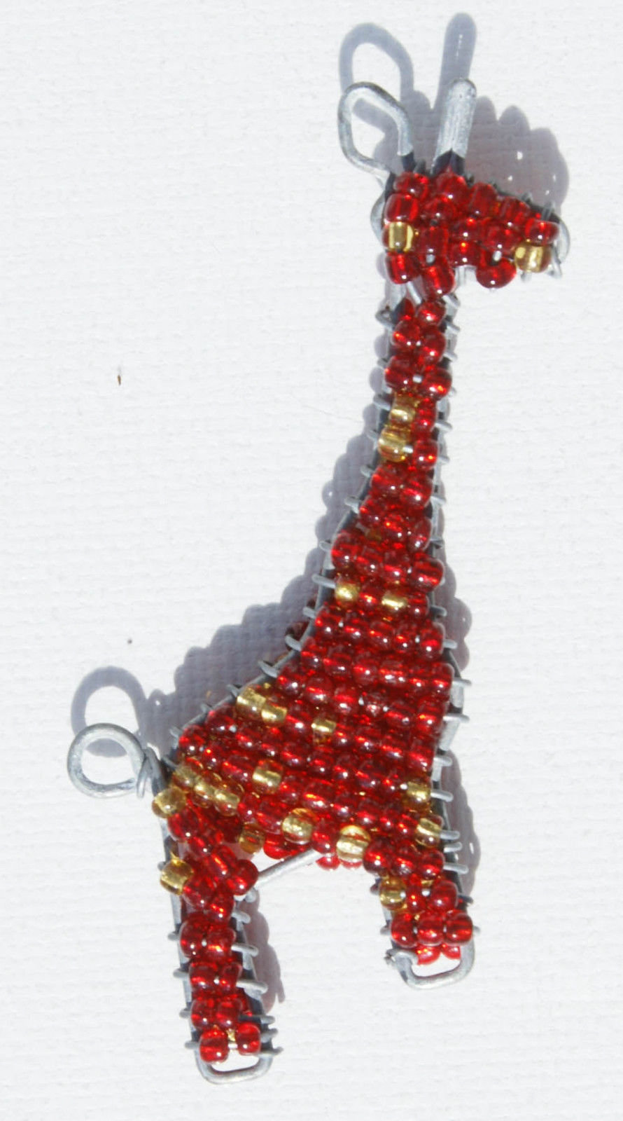 Red Giraffe South African Metal Handmade Decor Crafts Art of Africa; 8