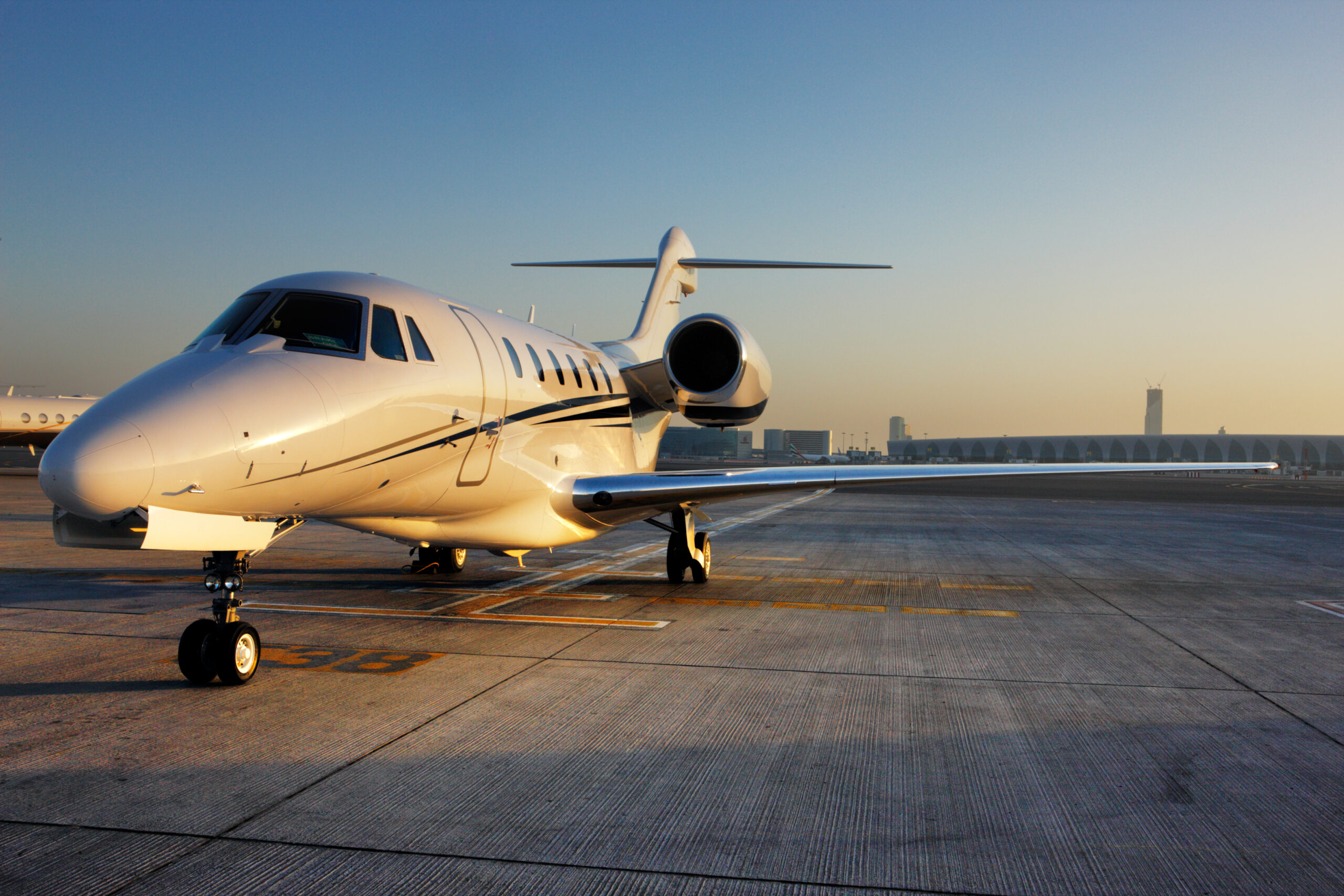 Private jet on a runway Globetrender
