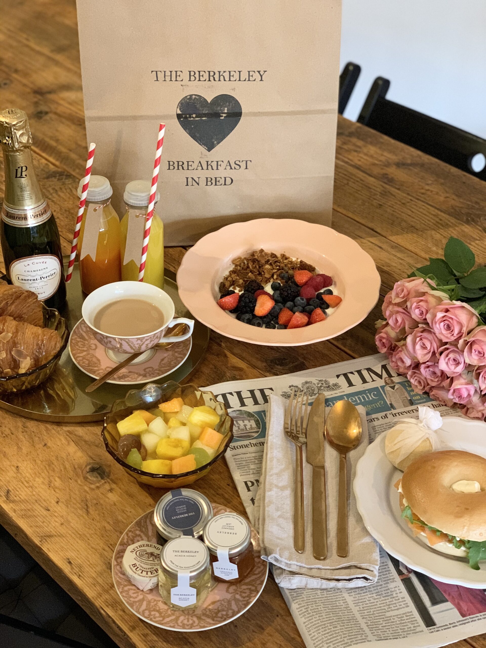 The Berkeley hotel in London delivers breakfast in bed at home